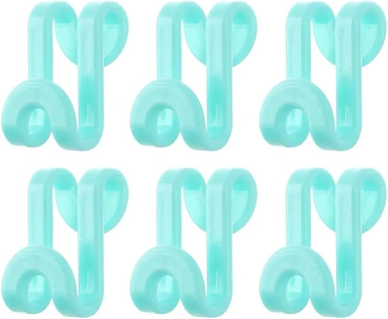 Blue 150 Pcs Mini Closet Hanger Hooks Cascading Clothes Organizer - Image 2