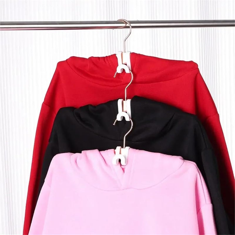 Blue 150 Pcs Mini Closet Hanger Hooks Cascading Clothes Organizer - Image 5