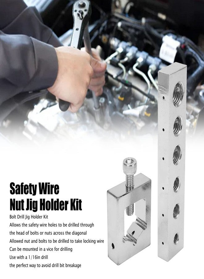 VINGVO Safety Wire Nut Jig Holder Kit, Repair Tools Professional Carbon Steel Safety Lock Bolt Drill Jig Holder Kit for Adjustment - Image 3