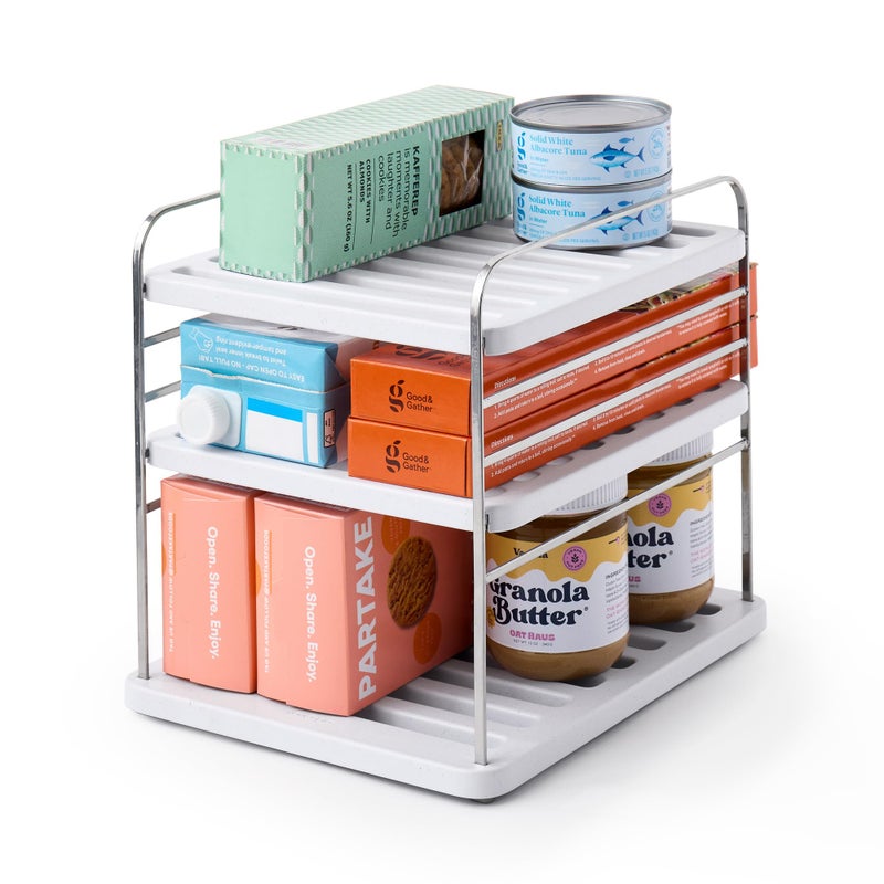 YouCopia UpSpace Cabinet Box Organizer Adjustable Kitchen Pantry Shelf for Plastic Wrap and Foil Storage Small Premium Edition - Image 2