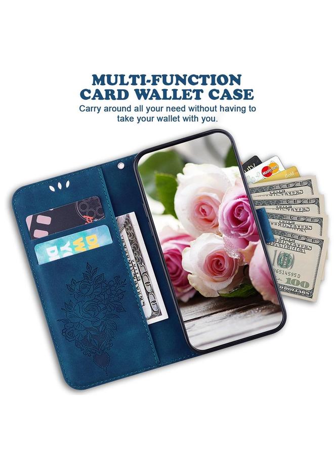 S-TOP Case For Redmi Note 14 4G 163.25mm Butterfly Rose Embossed Leather Phone Case - Image 5