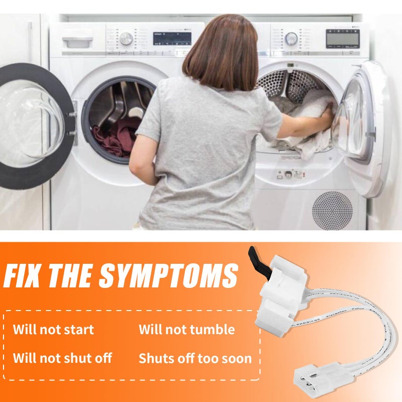 Discount Parts Direct WP3406107 3406107 Dryer Door Switch Replacement Part For Whirlpool & Kenmore Maytag Dryer - Replaces 3405100, 3405101, 3406100, 3406101, 3406109, AED4475TQ1, MEDC400VW0 - Image 3