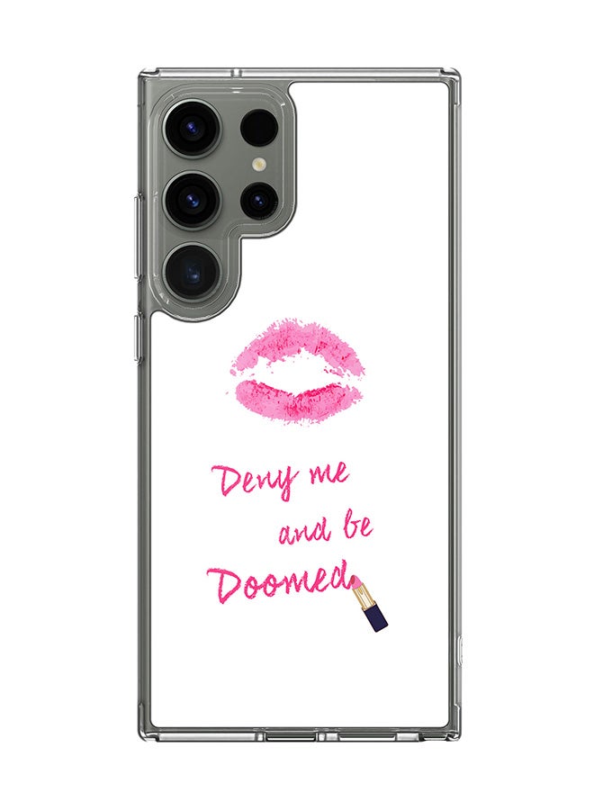 Stylizedd Classic Clear Case for Samsung Galaxy S25 Ultra , Hybrid Soft Case Flexible Edges Anti Drop TPU PC Gel Thin Transparent Cover - Raining Lipsticks - Image 1