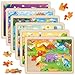 SYNARRY Wooden Puzzles for Kids Ages 46 6 Packs 60 PCs Jigsaw Puzzles Preschool Educational Toys for Children Ages 48 Puzzles for Kids Ages 68 Boys Girls Easter Basket Stuffers for Kids - Image 2