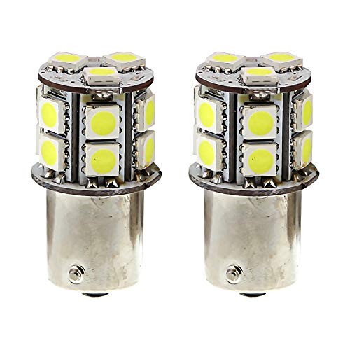Pilot Automotive (IL-1157W-15-AM) White 15-SMD LED Turn/Tail Light Bulb - 2 Piece - Image 1