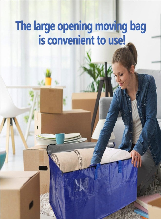 Demiwise 10 Pack Waterproof Moving Bags with Strong Zippers and Reinforced Handles, Real 100lb Capacity Extra Heavy Duty Large Storage Totes for Packing & Moving Storing, Alternative to Moving Boxes -95L,Blue - Image 5