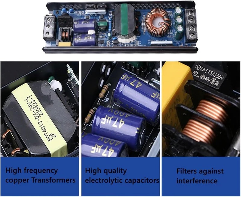Super Thin AC DC 220V to 12V 24V Switching Power Supply 12 24 V Volt 60W 100W 200W 300W 400W A/D for LED Strip(400W,DC 24V) - Image 5