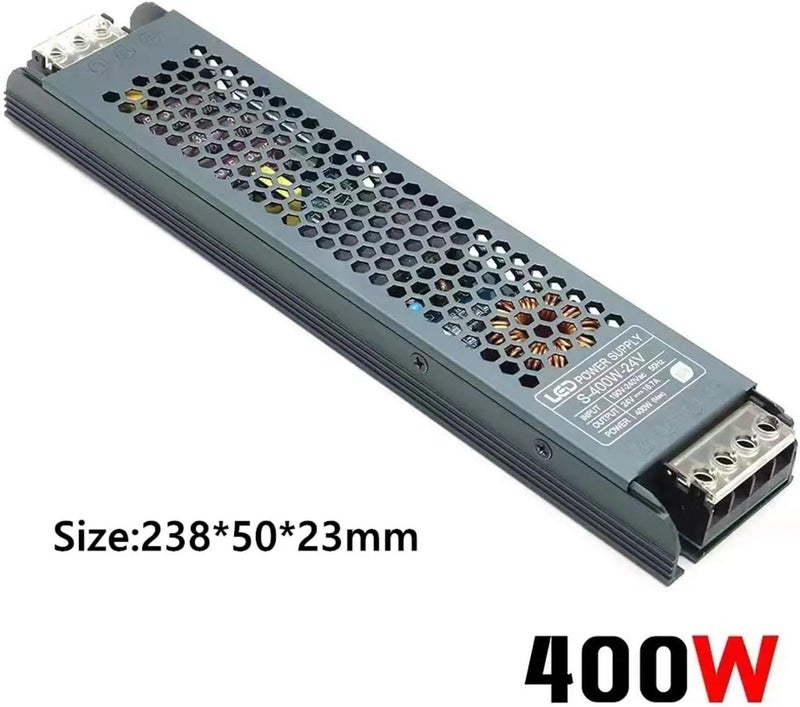 Super Thin AC DC 220V to 12V 24V Switching Power Supply 12 24 V Volt 60W 100W 200W 300W 400W A/D for LED Strip(400W,DC 24V) - Image 2