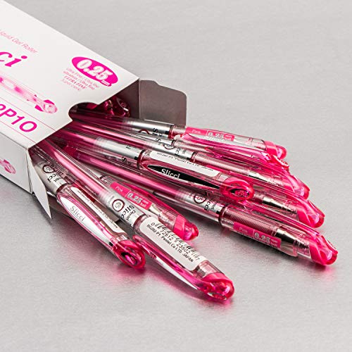 Pentel Arts Slicci 025 mm Extra Fine Gel Pen Pink Ink Box of 12 BG202P1 - Image 3