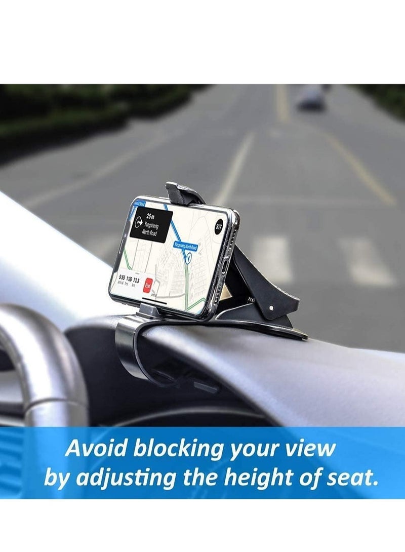 ELTRAZONE Car Phone Holder Dashboard Cellphone Mount Mobile Clip Stand HUD Non-Slip Cell Phone Holder Design for Smart phone(3.0-6.5inch) - Image 2