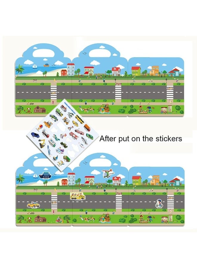 تابيت كتب ملصقات قابلة لإعادة الاستخدام للأطفال الصغار من عمر سنة إلى ثلاث سنوات، مجموعة واحدة من كتب أنشطة الملصقات للأطفال من عمر سنتين إلى أربع سنوات، ألعاب ملصقات للسفر للأطفال الصغار، ألعاب تعليمية، كتب تعليمية، هدايا أعياد ميلاد، كتب أنشطة - Image 5