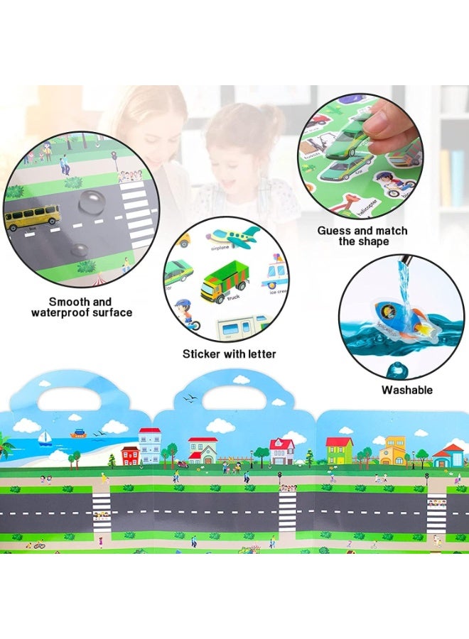 تابيت كتب ملصقات قابلة لإعادة الاستخدام للأطفال الصغار من عمر سنة إلى ثلاث سنوات، مجموعة واحدة من كتب أنشطة الملصقات للأطفال من عمر سنتين إلى أربع سنوات، ألعاب ملصقات للسفر للأطفال الصغار، ألعاب تعليمية، كتب تعليمية، هدايا أعياد ميلاد، كتب أنشطة - Image 2