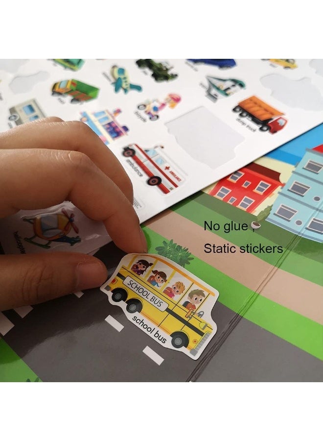تابيت كتب ملصقات قابلة لإعادة الاستخدام للأطفال الصغار من عمر سنة إلى ثلاث سنوات، مجموعة واحدة من كتب أنشطة الملصقات للأطفال من عمر سنتين إلى أربع سنوات، ألعاب ملصقات للسفر للأطفال الصغار، ألعاب تعليمية، كتب تعليمية، هدايا أعياد ميلاد، كتب أنشطة - Image 4