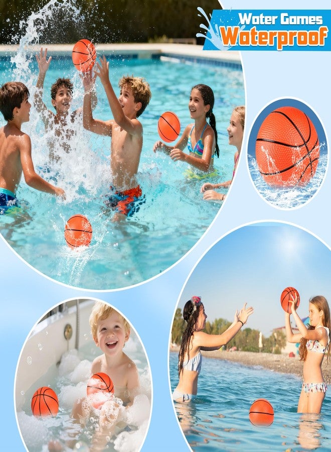 Hymaz 24 Pack 4 inch Mini Basketball Ball, Small Basketball with Pump for Kids Toddlers Great Gifts, Inflatable Toys Rubber ball for Basketballs Hoop, for Indoors Outdoors Pool Party Theme Favors Game - Image 5