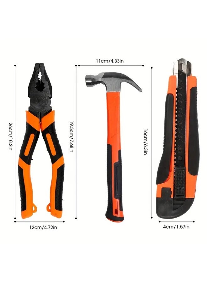 3-Piece Large Hammer Tool Set – Industrial & Household Repair Kit – Includes Heavy-Duty Hammer, Wire Pliers, and Utility Cutter Knife  - Image 4