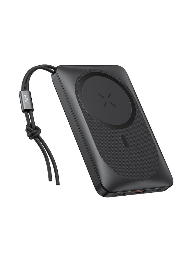 بي فول باوربانك bFull سعة 10000mAh شحن لاسلكي مغناطيسي 15W مع تقنية QC + PD ودعم Lightning وUSB-C – شحن سريع وآمن - Image 1