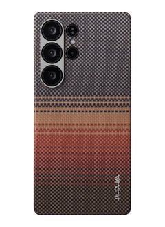 PITAKA Galaxy S25 Ultra Magsafe Case Aries Tactile Woven Cover / Ultra Slim / Raised Camera Lip / Woven Touch / Drop and Damage Protection / Durable Back Cover - Sunset  - Image 1