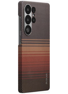 PITAKA Galaxy S25 Ultra Magsafe Case Aries Tactile Woven Cover / Ultra Slim / Raised Camera Lip / Woven Touch / Drop and Damage Protection / Durable Back Cover - Sunset  - Image 3