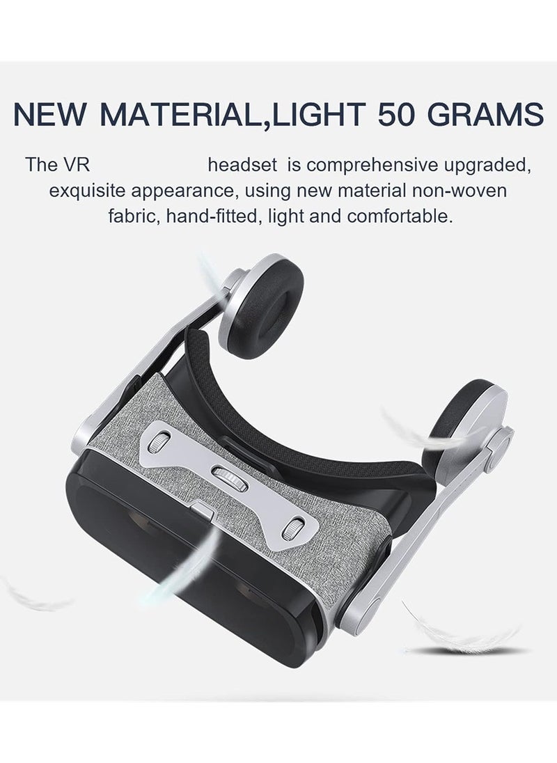 Excefore - VR Headset, 3D VR Headset with Remote Controller, Virtual Reality VR 3D Glasses VR Set 3D Virtual Reality Goggles, Controller, Adjustable VR Glasses Support 4.7-6.0 Inches Smartphones - Image 1