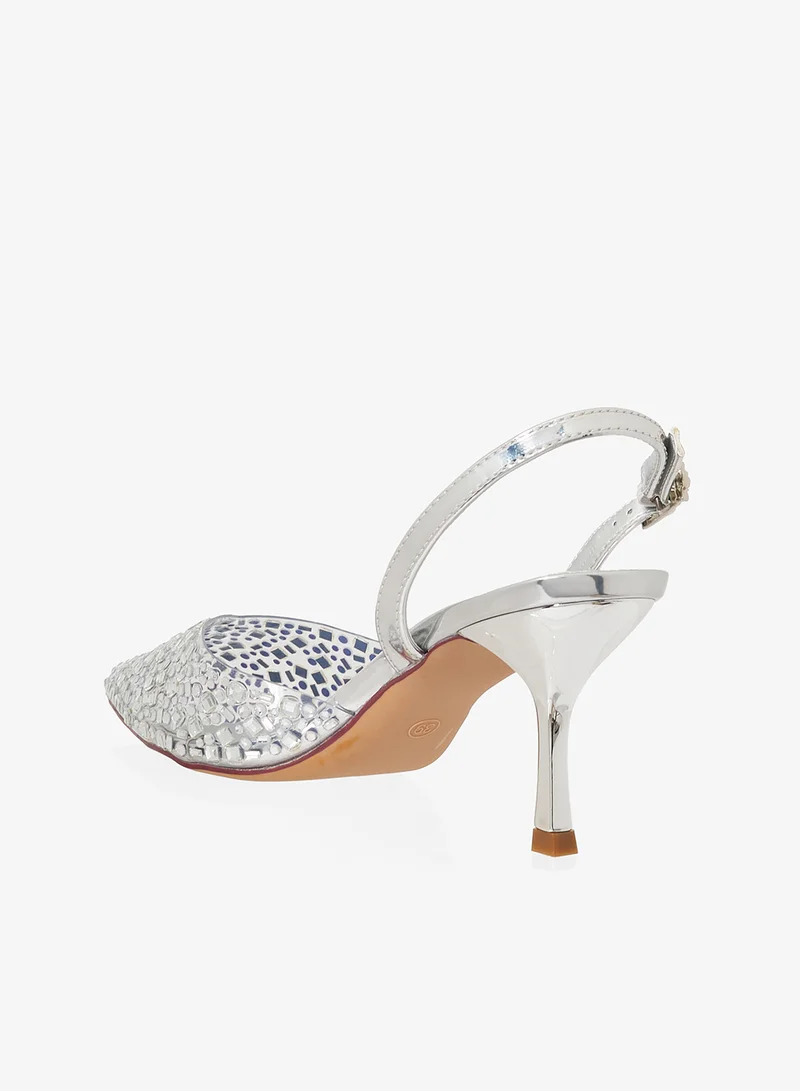 Ella Limited Edition Rhinestone Embellished Mid Heeled Pumps