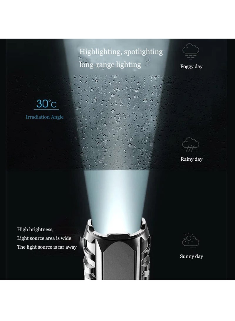 Flashlights, 2 Pcs Mini Special Forces Strong Light Flashlight, Multifunctional Rechargeable Flashlight, Super Bright Flashlight, Best Camping, Outdoor, Emergency, Everyday Carry - Image 4