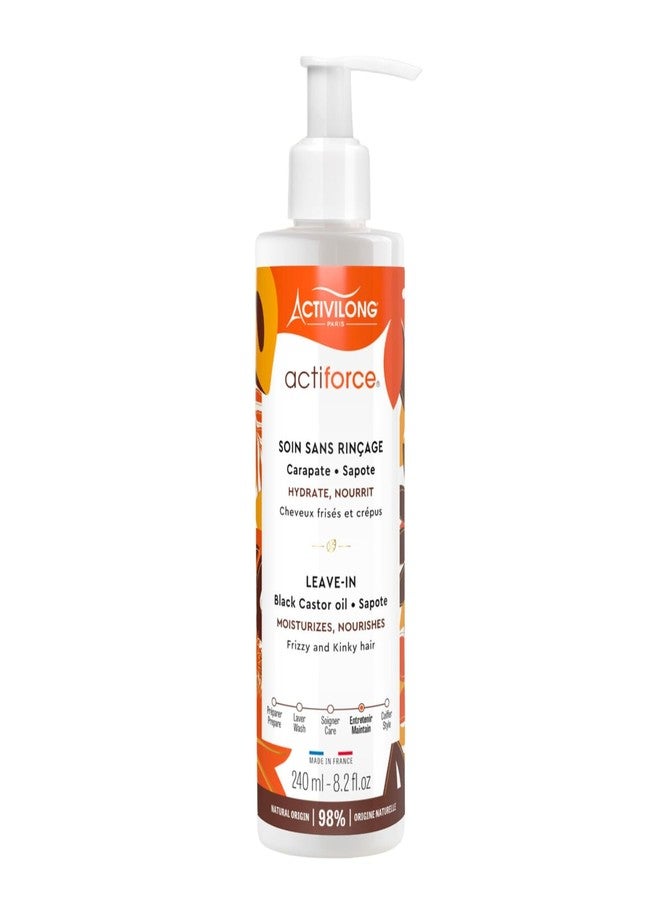 Activilong Actiforce Leave-In - Moisturize, Define, Nourish, and Protect Your Curls - Infused with In Black Castor Oil and Sapote - Strength and Vitality for Your Hair Without Greasy Residue - 240 ml. - Image 1