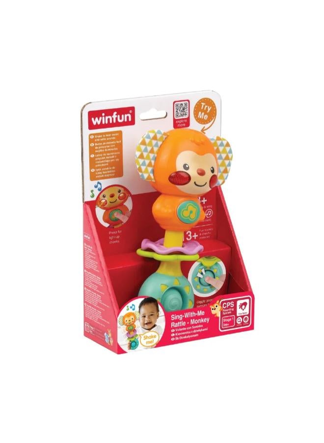 WinFun Sing-With-Me Rattle – Monkey - Image 1