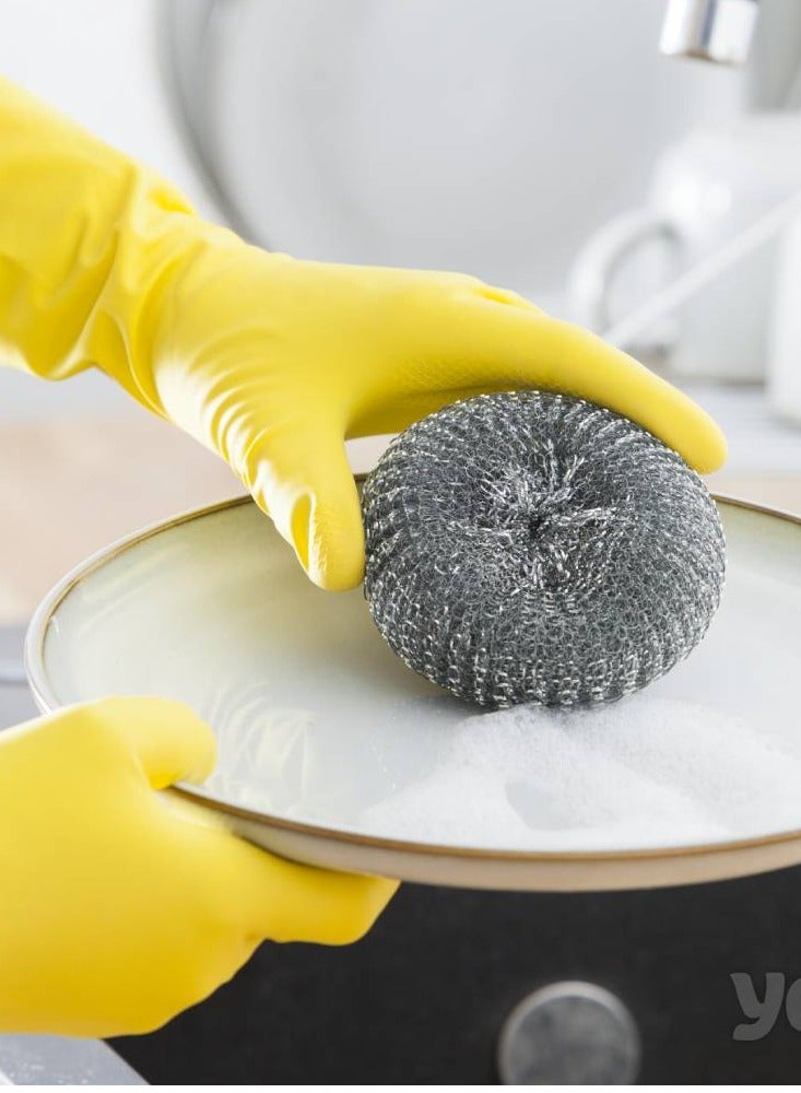 YORK Scrubber Steel Spiral Dish Washer, Kitchen Metal Scrubber - Image 5