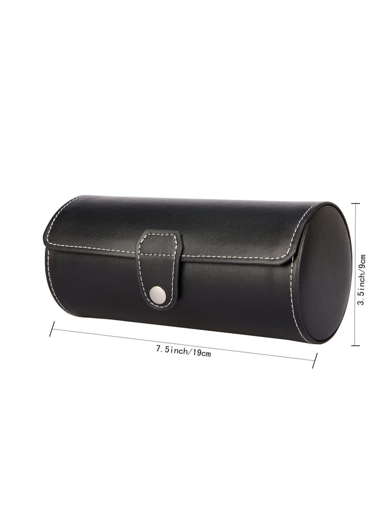 Captaintech Vegan Leather Watch Case 3 Slot  Watch Roll Travel Storage Organizer - Image 5