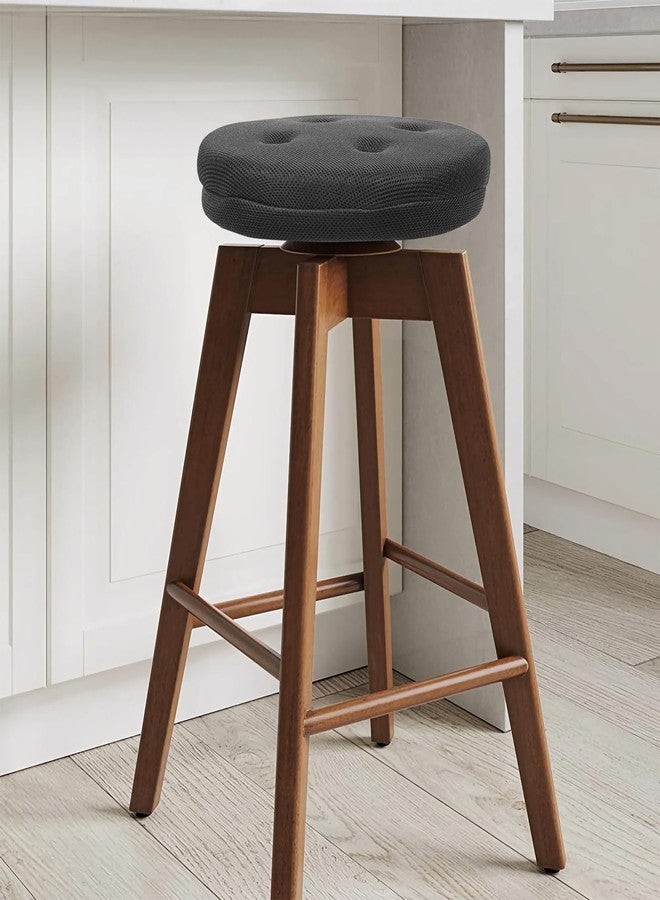 baibu Bar Stool Cushions, Super Breathable Round Bar Stool Covers Seat Cushion Round with Elastic Black 13" - One Cushion Only - Image 3