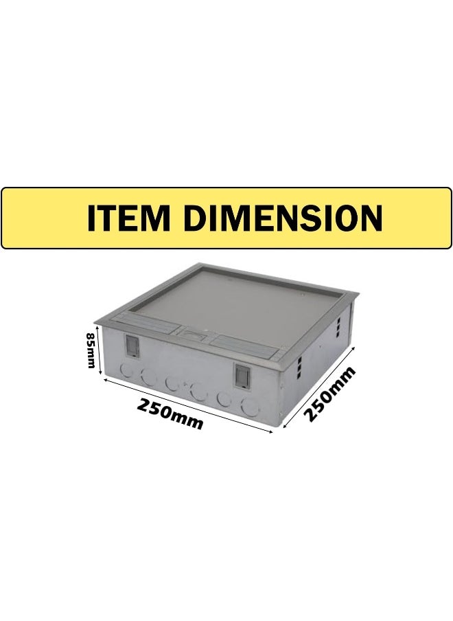 melfi Melfi Cable Management System  Sleek 3-Compartment Raised Floor Outlet Box With Customizable Power And Data Connectors For Offices, Hotels, And Conference Rooms  - Image 2