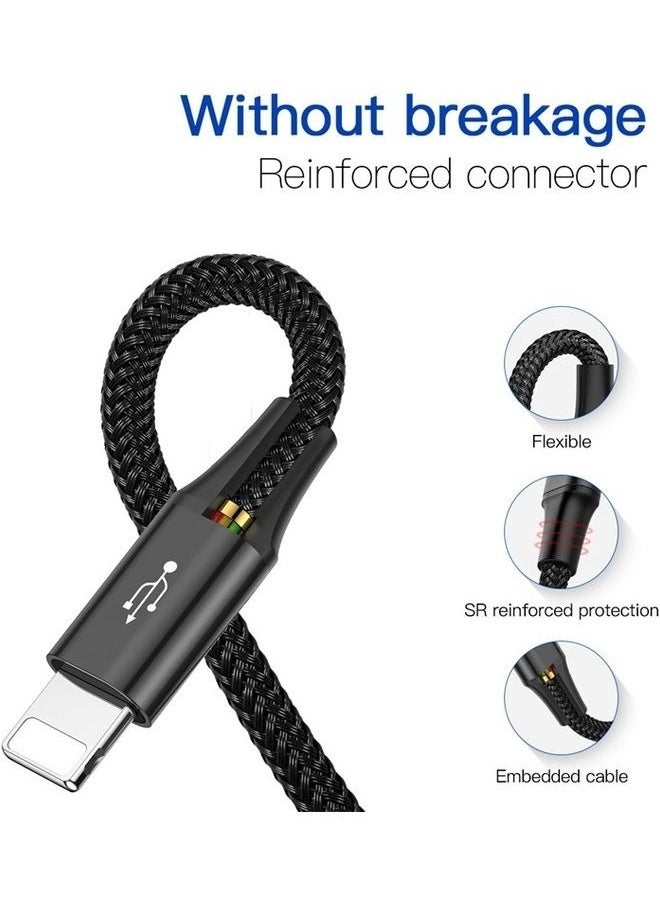Generic - 4-in-1 Nylon Braided Multi Fast Charging Cord Multiple Charger Cable Dual Type-C, Lightning, Micro USB For iPhones, Tablets, Samsung Galaxy, PS And More Multicolour (2-Type-C Series) Multicolour - Image 1