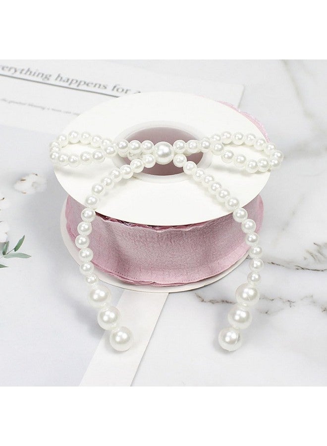 esowemsn 10PCS White Imitation Pearl Bow Cake Decorations Birthday Party Bow Dots Cupcake Toppers for Children's Birthday Baby Shower Party Cake Decorations Supplies - Image 3