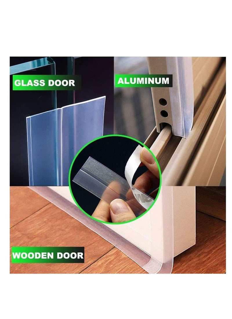 TYCOM - Silicone Seal Strip and Weather Stripping with Self Adhesive for Bottom of Doors Door Draft Stopper 3M Weather Stripping Door Bottom Gap Replacement Strip Roll Soundproof 35MM. - Image 1