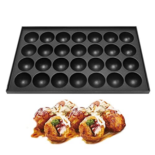 Anxingo Takoyaki Pan - 28 Hole Takoyaki Maker Baking Pan 1.5" Half Sphere Takoyaki Maker for Baking Cooking,Aluminium - Image 2