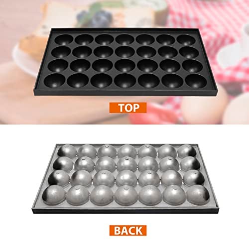 Anxingo Takoyaki Pan - 28 Hole Takoyaki Maker Baking Pan 1.5" Half Sphere Takoyaki Maker for Baking Cooking,Aluminium - Image 5