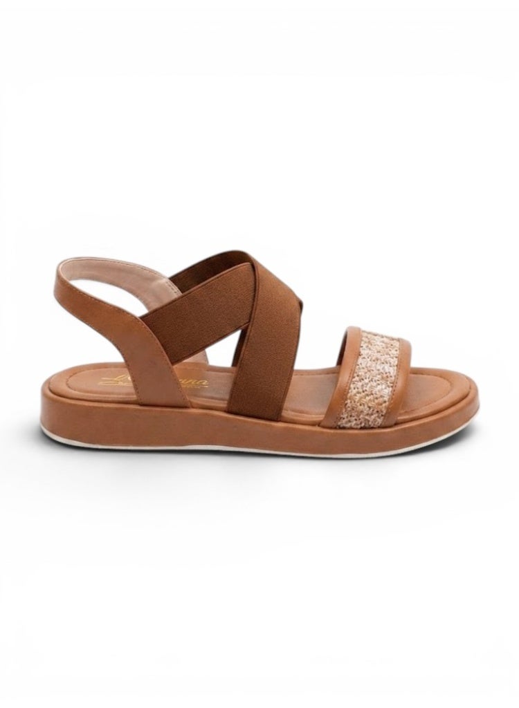 LIFESTYLISH sandals Leather flat with elastic strap SF-61 - Havan - Image 2