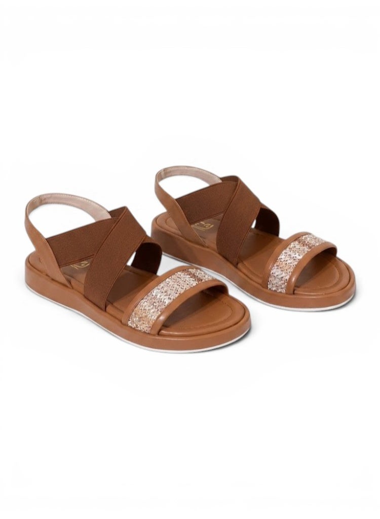 LIFESTYLISH sandals Leather flat with elastic strap SF-61 - Havan - Image 4