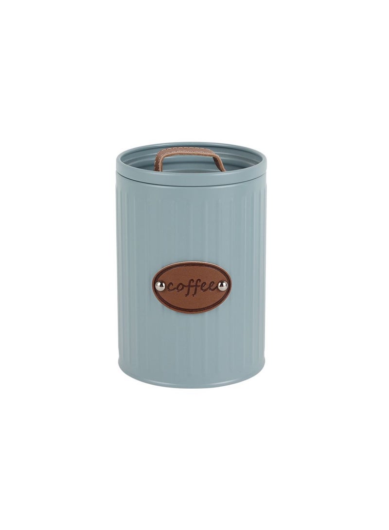 DANUBE HOME Astra 3-Piece Metal Storage Jar Set with Leather Handle and Name Plate – Durable Kitchen Containers, Airtight Metal Jars for Pantry, Spice, Coffee Storage, Stylish Organization -1100ml - Image 3