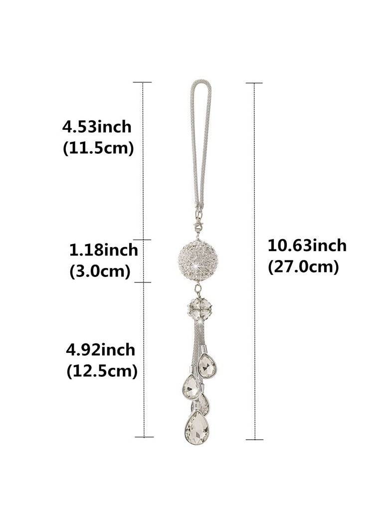 Bling Car Mirror Hanging Accessories Car Decorations for Women and Man Rearview Mirror Accessories - Image 2