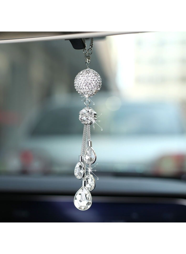Bling Car Mirror Hanging Accessories Car Decorations for Women and Man Rearview Mirror Accessories - Image 1