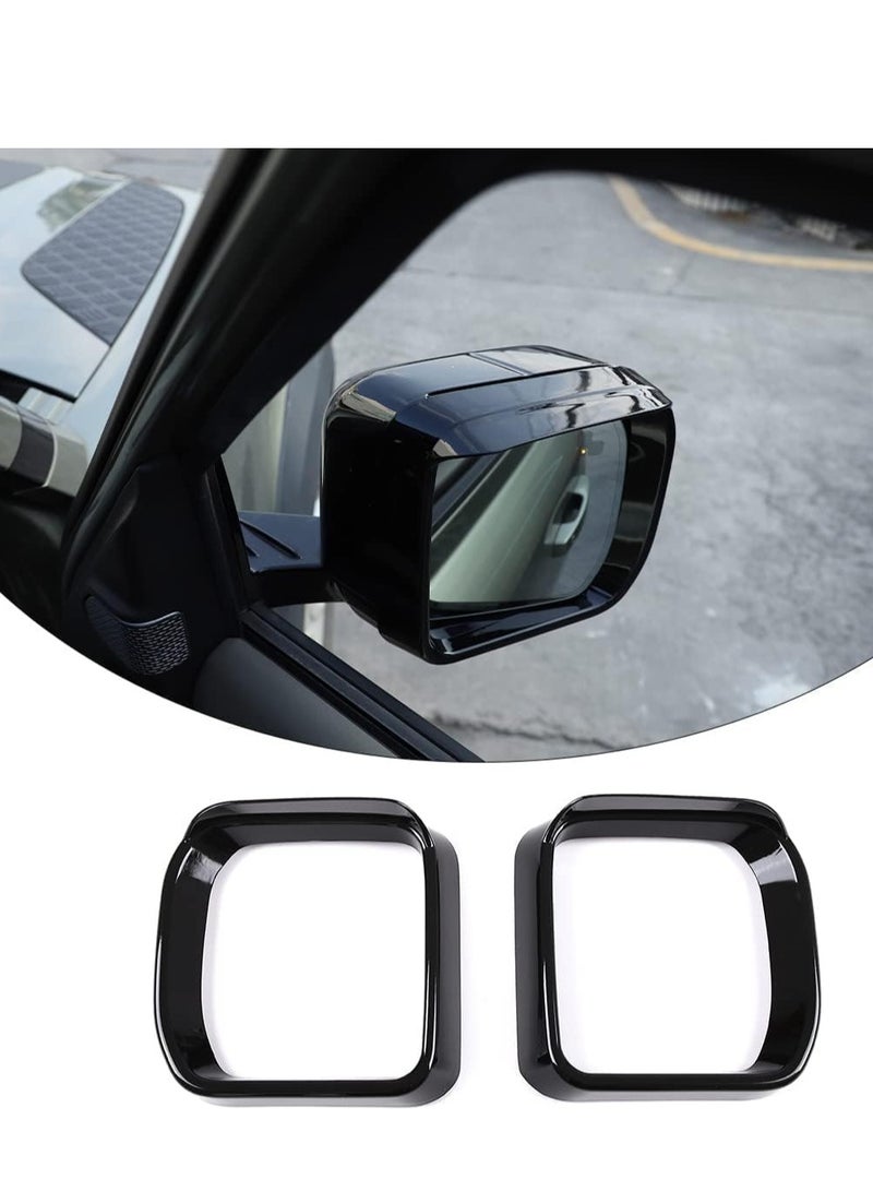 SYOSI 2Pcs Rearview Mirror Rain Eyebrow Frame, Car Visor Guard For Land Rover Defender 2020-2022 Rear ABS Material Side Accessories Black - Image 2