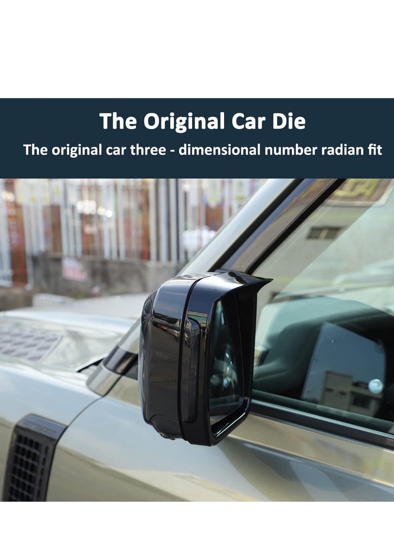 SYOSI 2Pcs Rearview Mirror Rain Eyebrow Frame, Car Visor Guard For Land Rover Defender 2020-2022 Rear ABS Material Side Accessories Black - Image 3