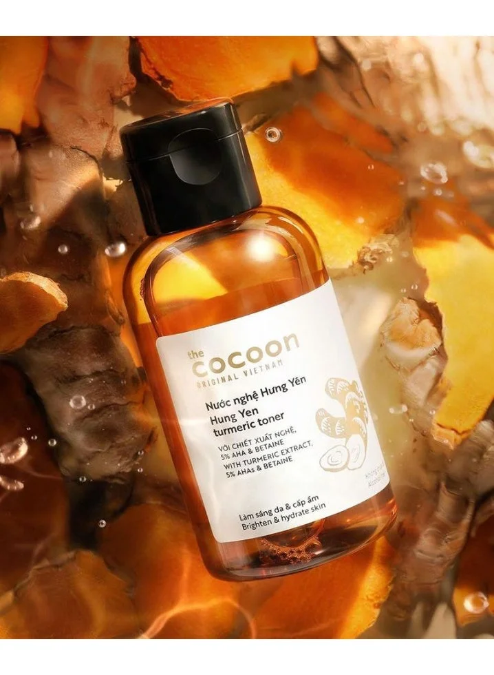 The Cocoon Original Vietnam 140ml The Cocoon Hung Yen Turmeric Toner, 5% AHA Brightening Facial Toner, Alcohol Free Hydrating Skin Exfoliator, Betaine Dark Spot Corrector, Vegan Skincare, Acne Scar Treatment, Glowing Face Care  | Best Price UAE