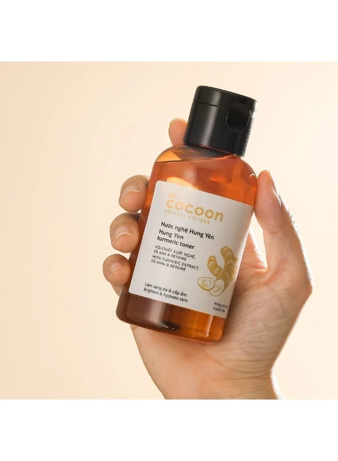 The Cocoon Original Vietnam 140ml The Cocoon Hung Yen Turmeric Toner, 5% AHA Brightening Facial Toner, Alcohol Free Hydrating Skin Exfoliator, Betaine Dark Spot Corrector, Vegan Skincare, Acne Scar Treatment, Glowing Face Care  | Best Price UAE