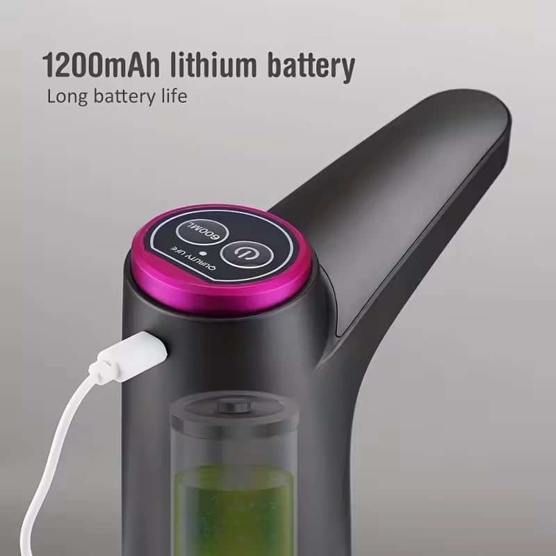 PONDI USB Rechargeable Water Dispenser with Detachable Base for 5 Gallon Bottles - Portable Dispenser with 1200mAh Battery - Smart and Automatic - Ideal for Home, Office, and Outdoor Use (Tabletop Black) - Image 2