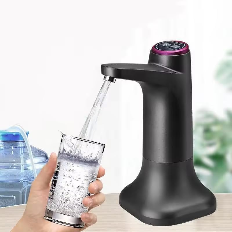 PONDI USB Rechargeable Water Dispenser with Detachable Base for 5 Gallon Bottles - Portable Dispenser with 1200mAh Battery - Smart and Automatic - Ideal for Home, Office, and Outdoor Use (Tabletop Black) - Image 1