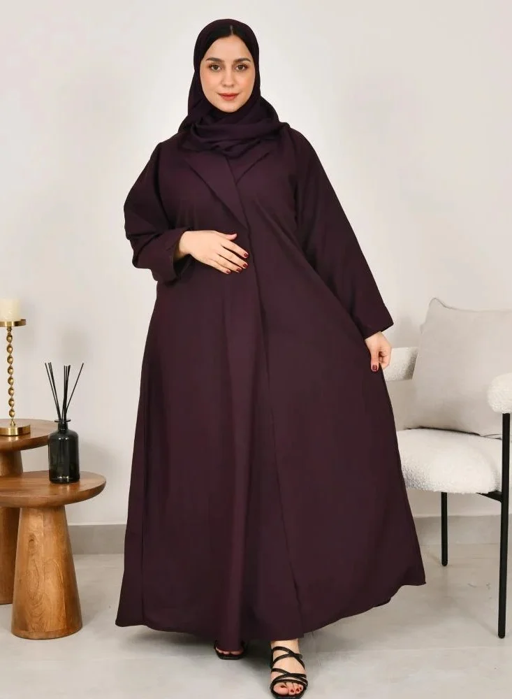lamha abaya Practical purple wrap blazer