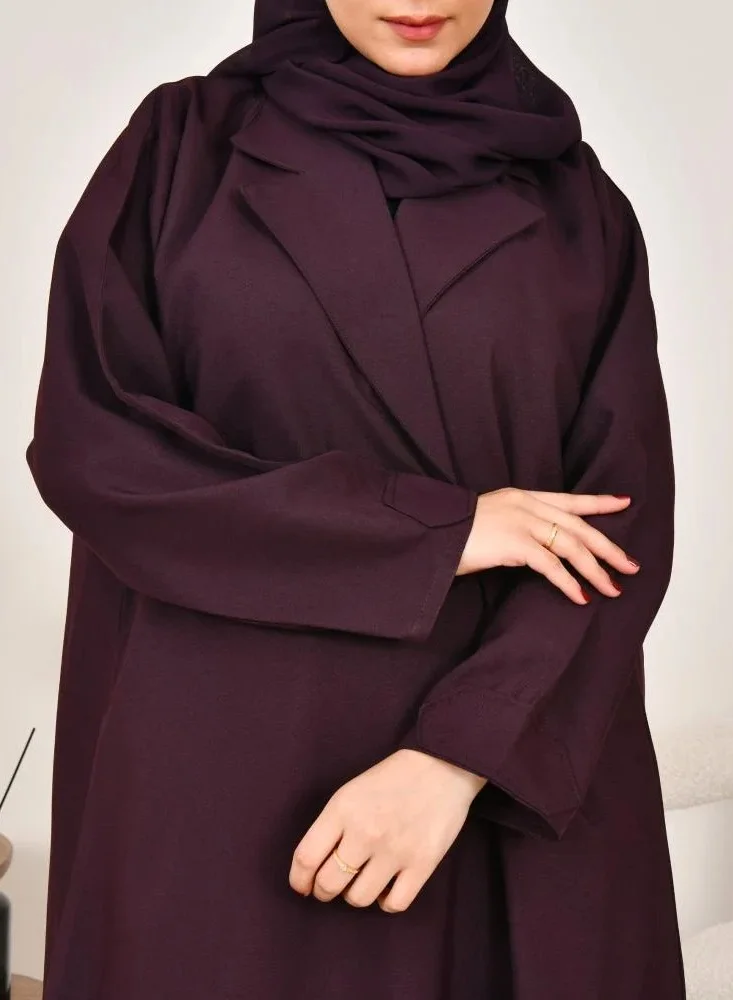 lamha abaya Practical purple wrap blazer