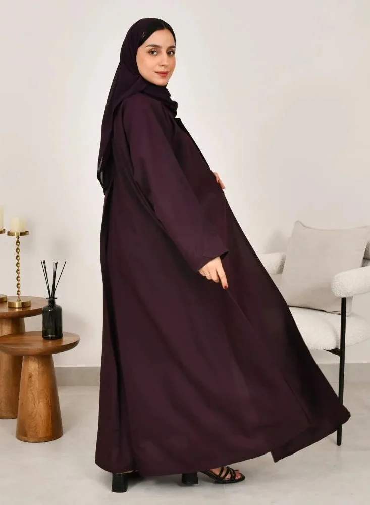 lamha abaya Practical purple wrap blazer